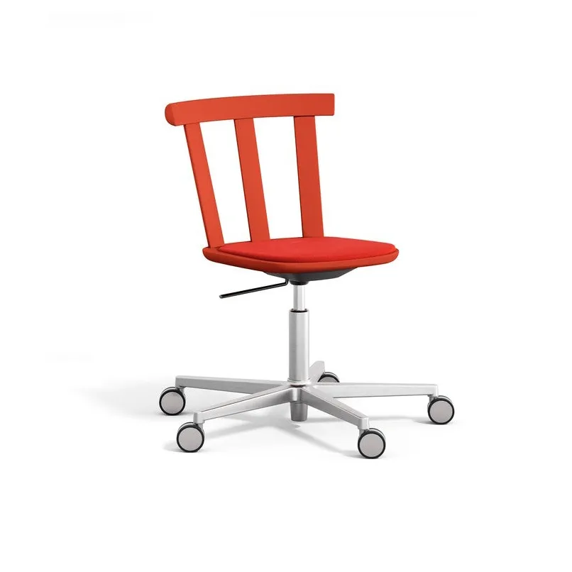Alt chair swivel base upholstered seat birch, Vidar 4, 542 red-strawberry red 44 Stolab