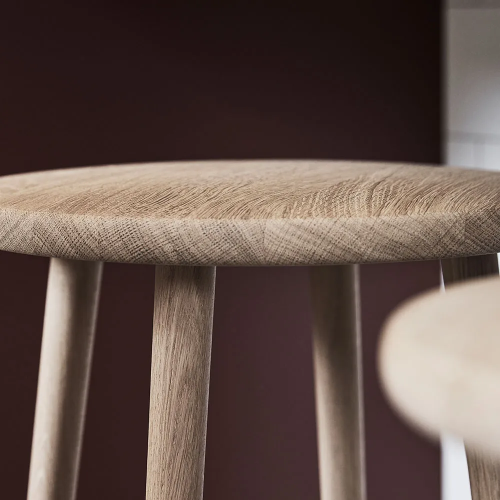 Miss Button bar stool, Oak natural oil. high Stolab