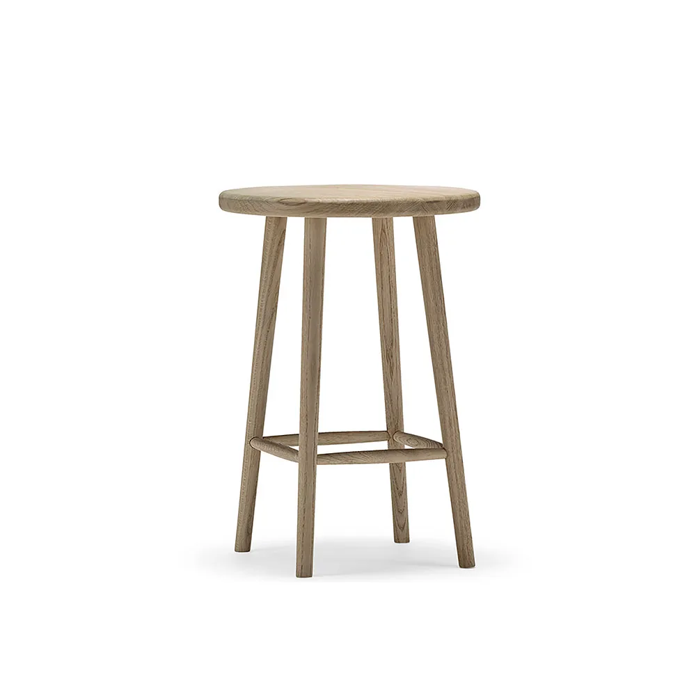 Miss Button bar stool, Oak white oiled. medium Stolab