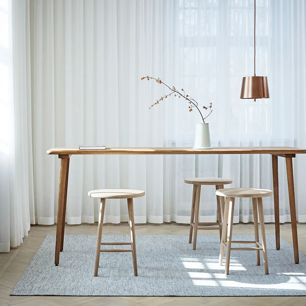 Miss Button bar stool, Oak white oiled. medium Stolab