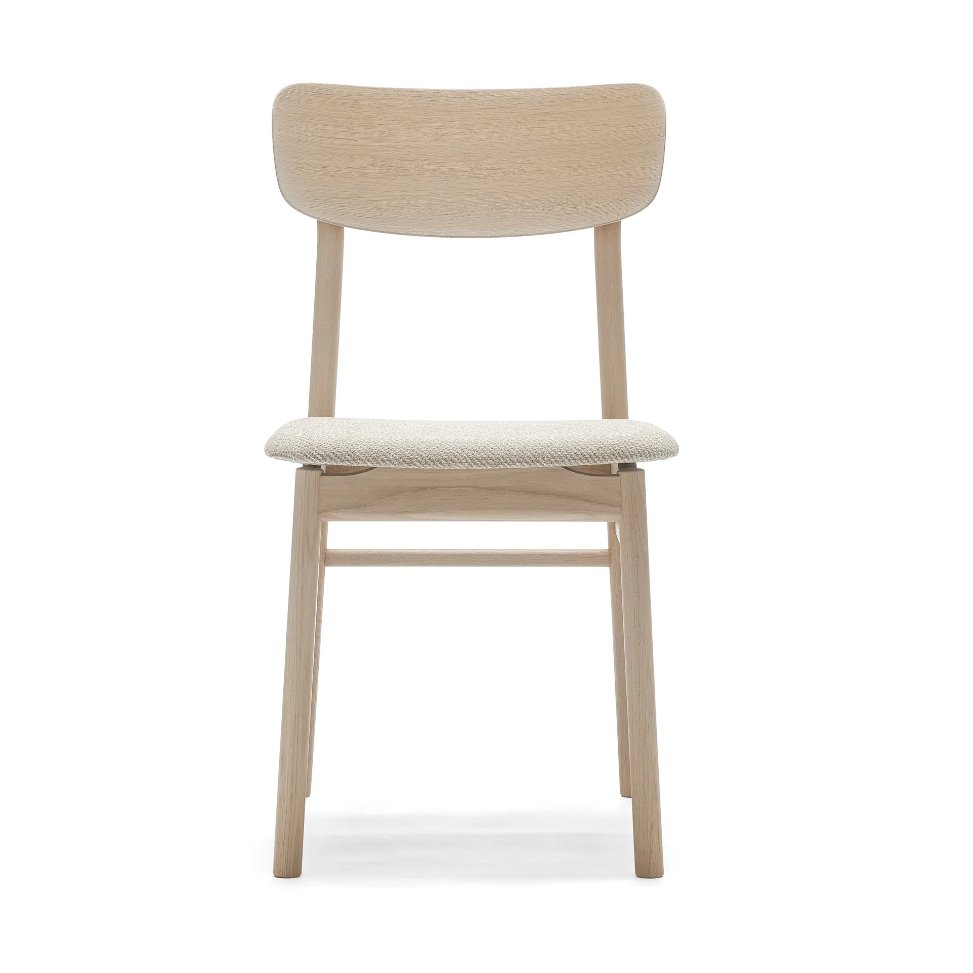 Prima Vista chair light matte lacquered oak, Textile Atto Driftwood V3576/01 grey Stolab