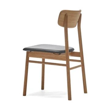 Prima Vista chair oiled oak - Leather Elmosoft 99001 black - Stolab