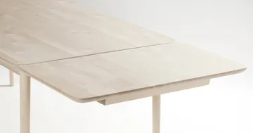 Prima Vista dining table - Birch white oiled 120x90 cm white oiled + 1 extension piece - Stolab