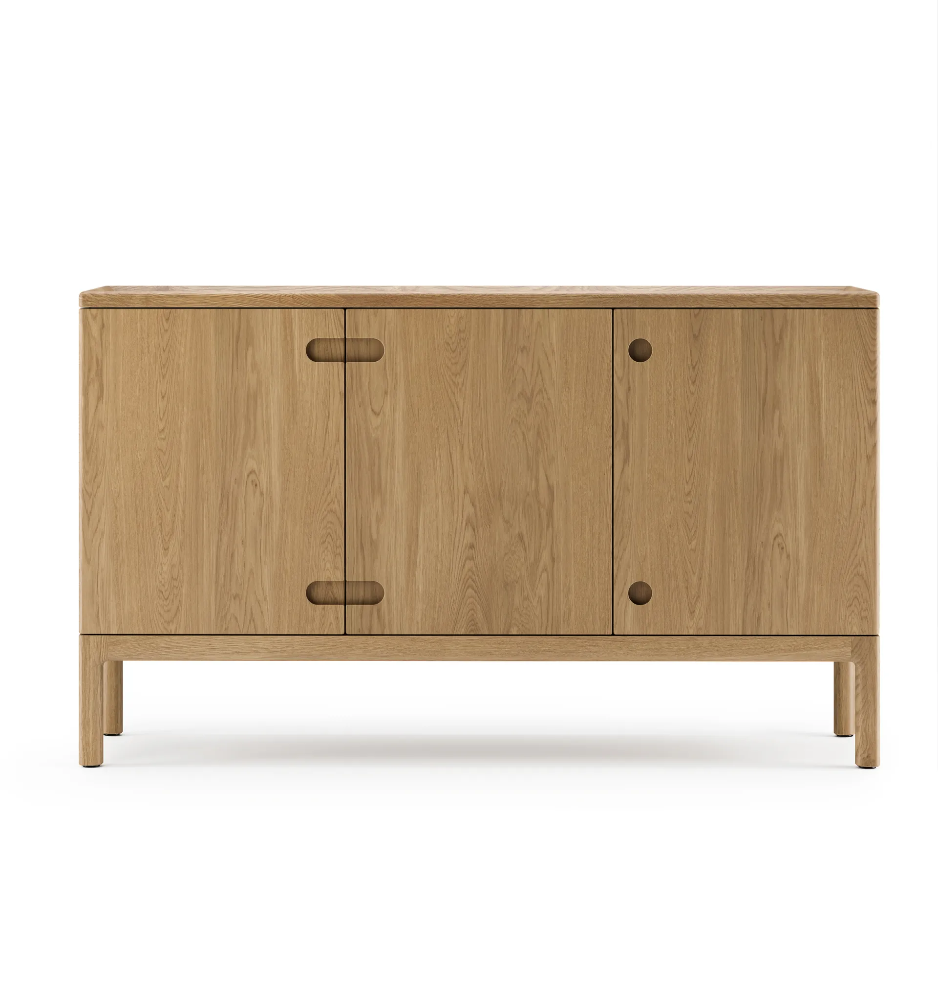 Prio Mellan bench, Oak natural oil. wooden door Stolab