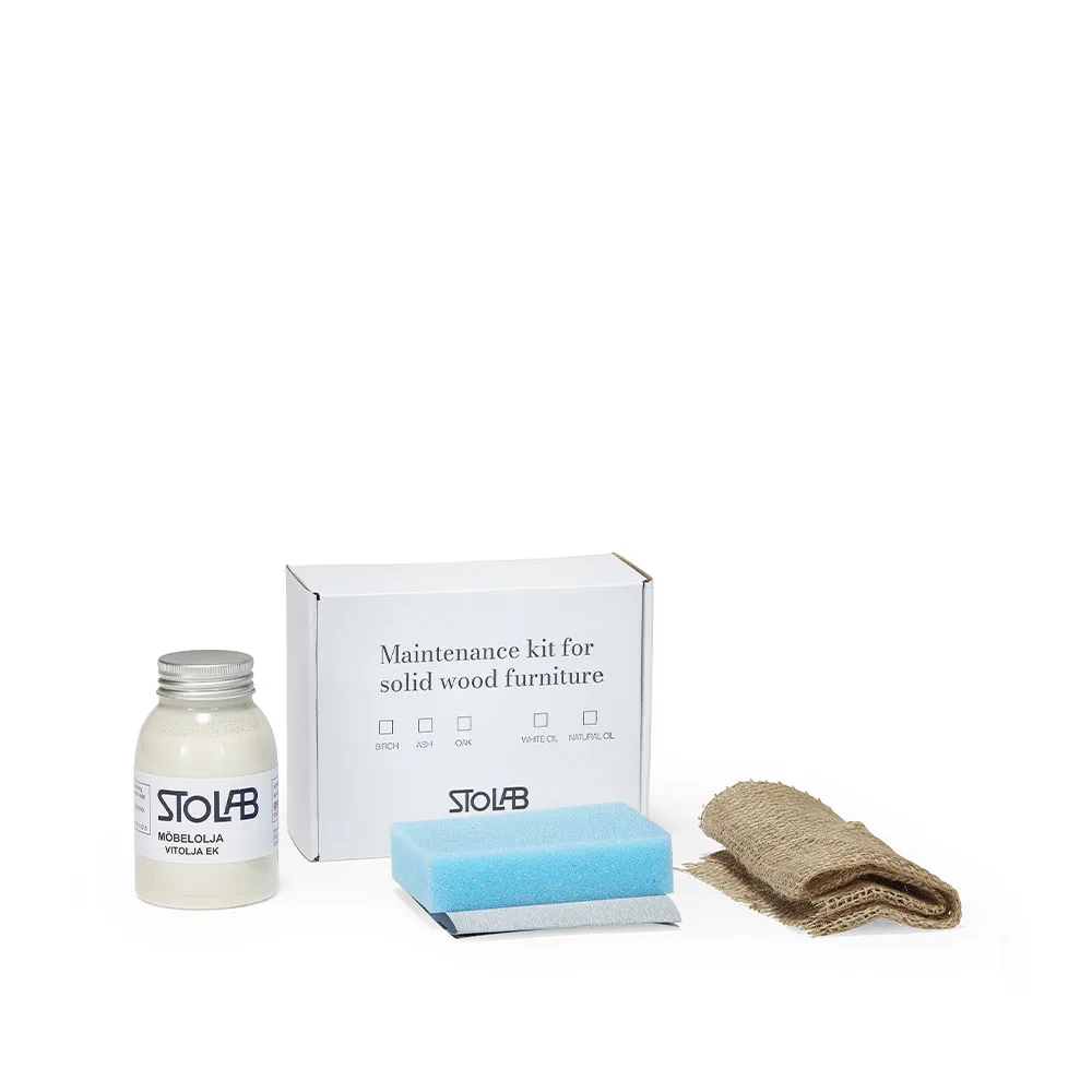 Stolab white oiled maintenance kit, white oiled. 250 ml. to oak Stolab