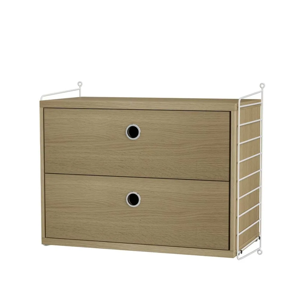 String bedroom oak & white - Combination A String