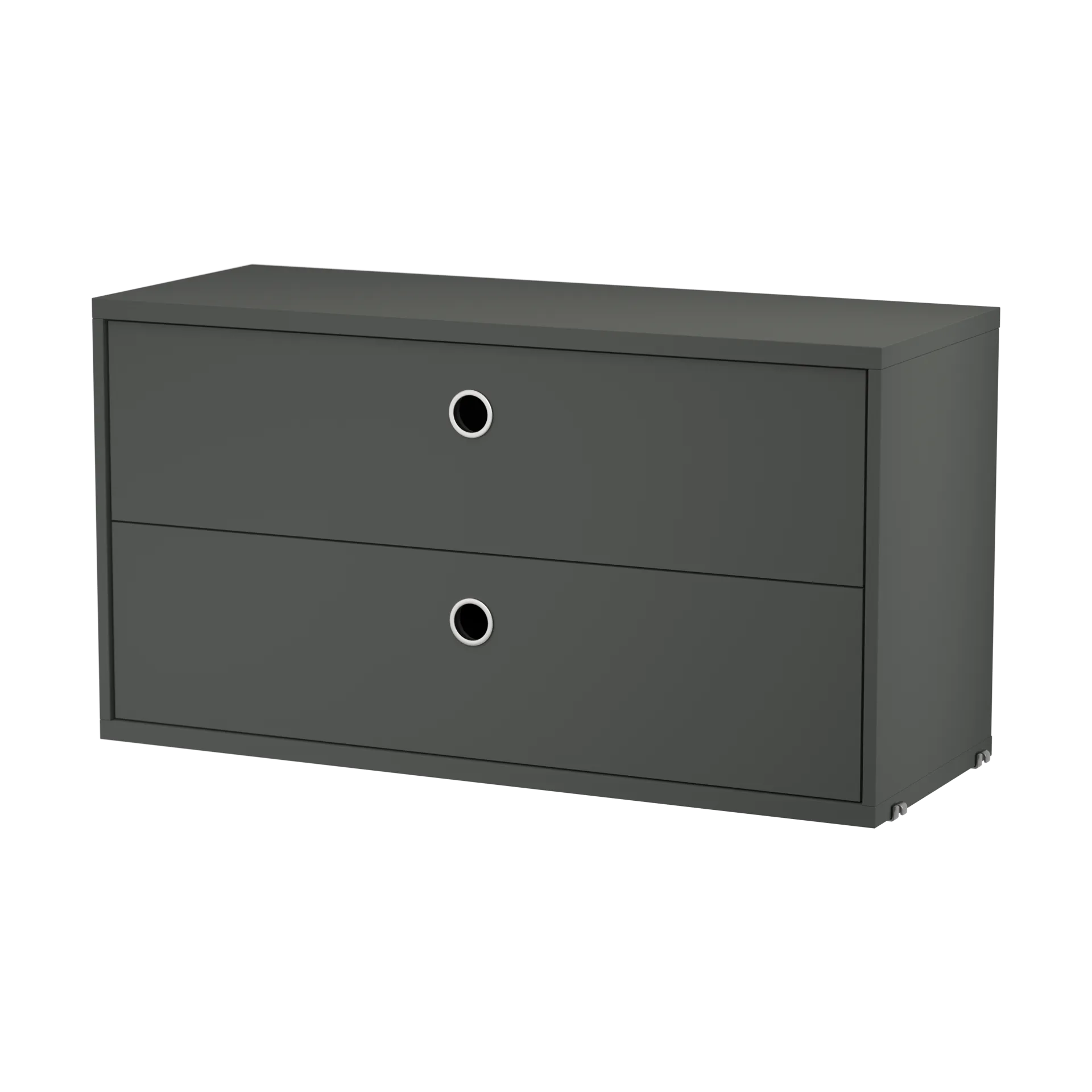 String cabinet with drawers, Dark grey, 78x30 cm String
