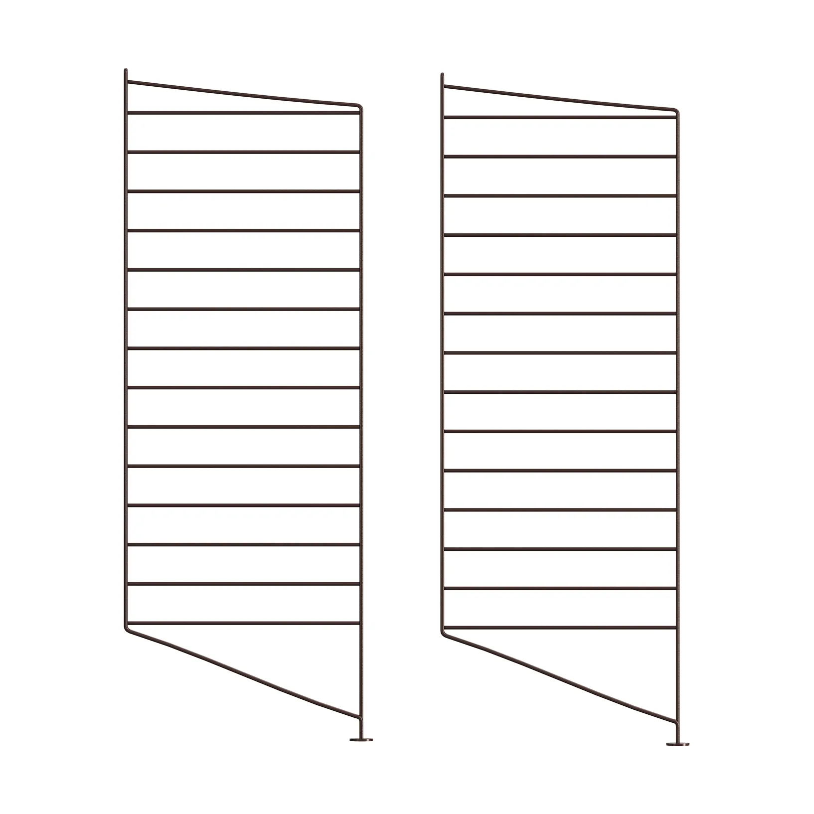 String floor panels, Dark brown, 85x30 cm, 2-pack String