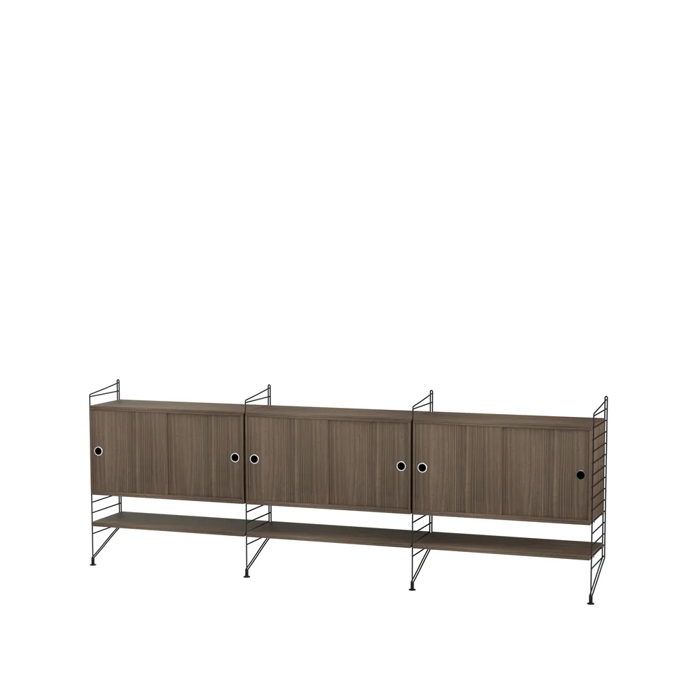String living room walnut & black - Combination F String