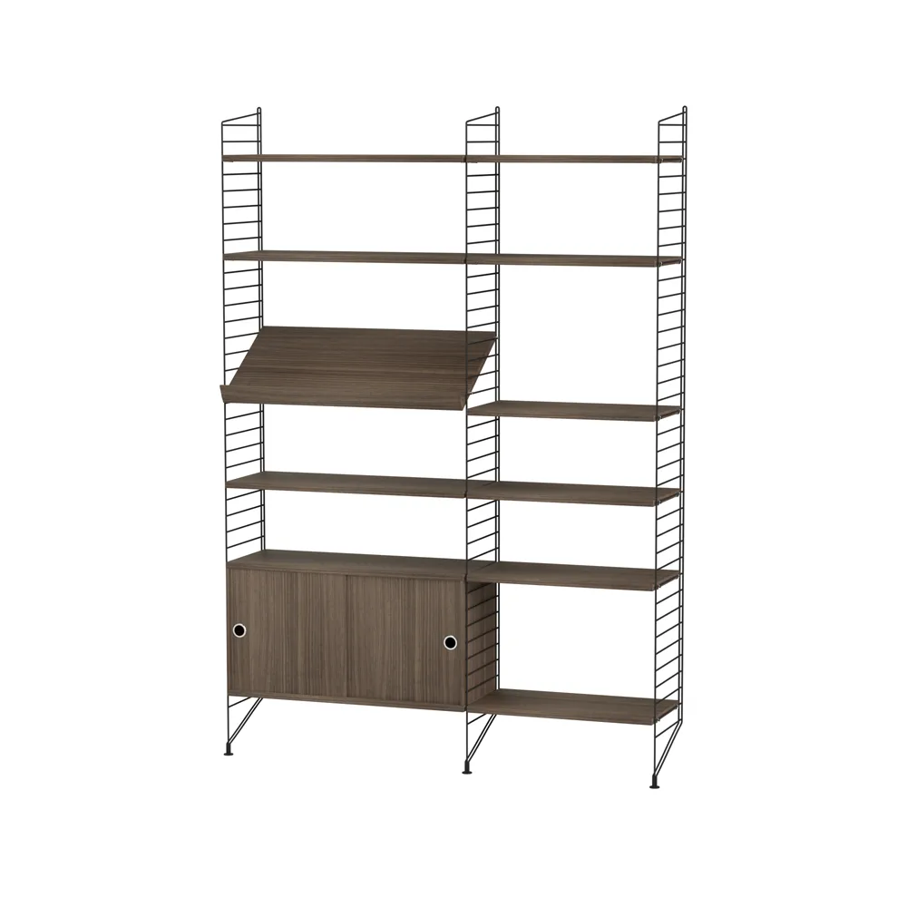 String living room walnut & black - Combination H,  String