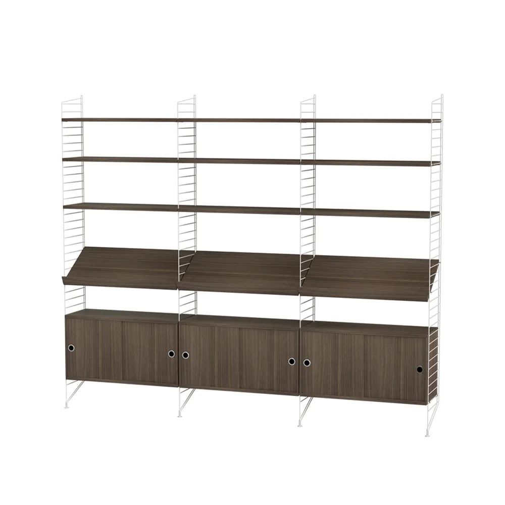 String living room walnut & white - Combination G,  String