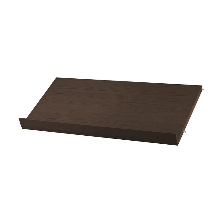 String magazine shelf wood - Dark oak, 78x30 cm - String