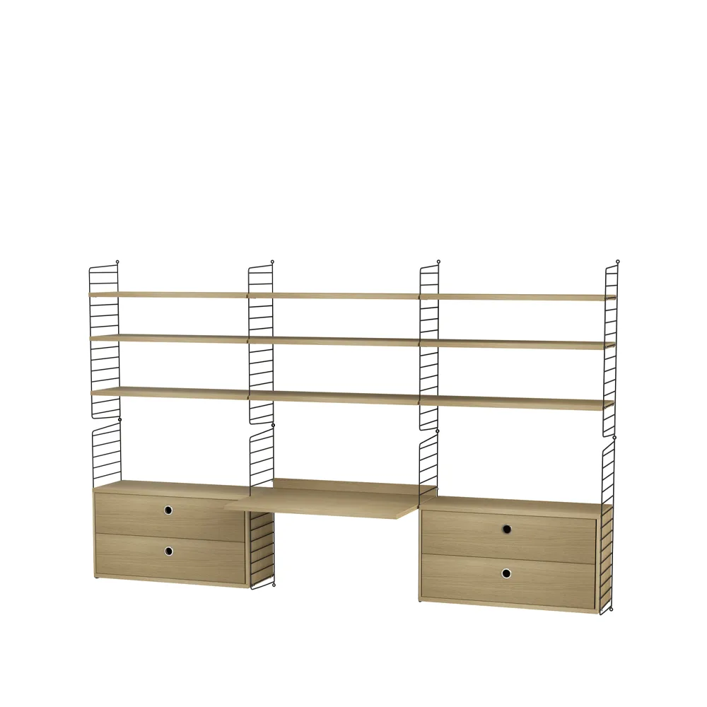 String office oak & black - Combination F,  String