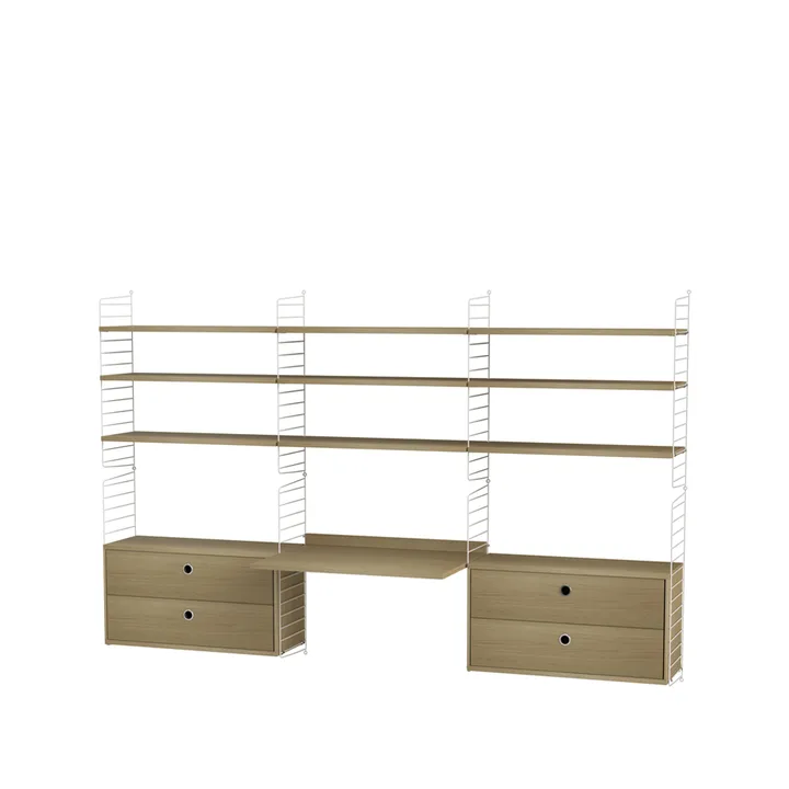 String office oak & white - Combination F - String