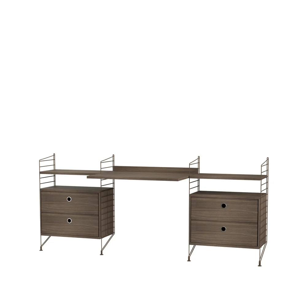 String office walnut & brown - Combination C,  String