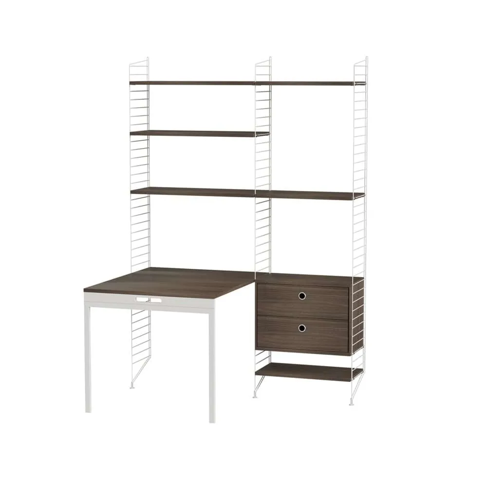 String office walnut & white - Combination E String
