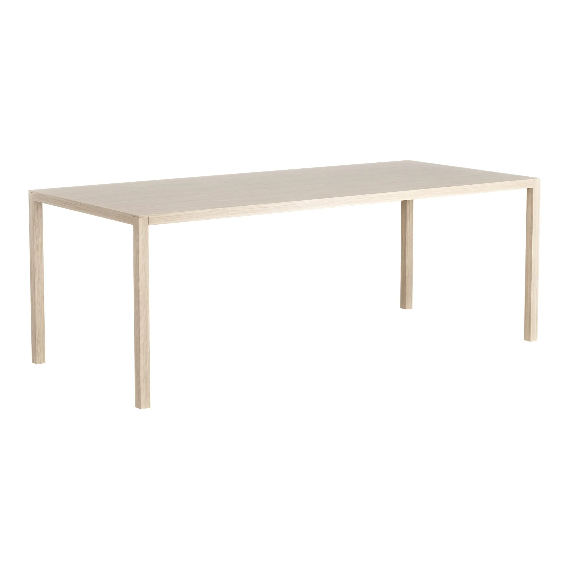 Bespoke table 90x200 cm, Oak white pigment Swedese