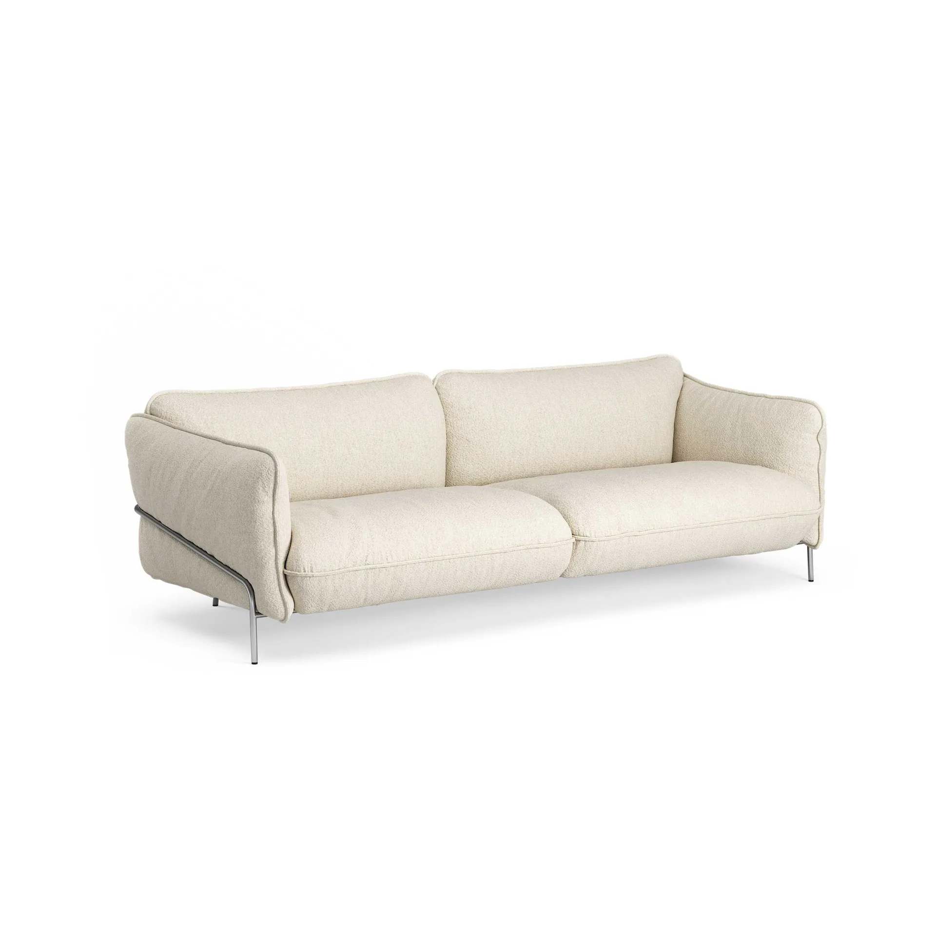 Continental sofa, Wave Champagne-chromed steel Swedese