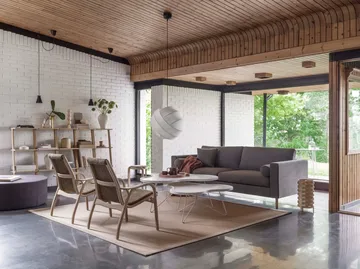 Laminett armchair - Sheepskin Espresso-lacquered beech - Swedese