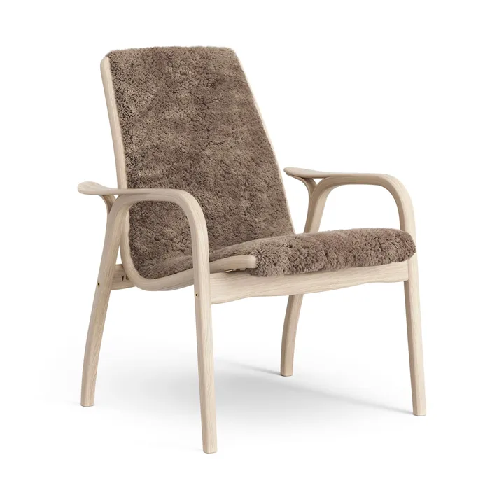 Laminett armchair - Sheepskin Sahara-white pigmented oak - Swedese