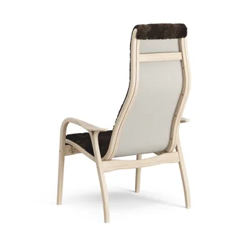 Lamino arm chair white pigmented oak/sheep skin - Espresso (brown) - Swedese