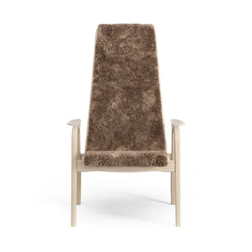 Lamino arm chair white pigmented oak/sheep skin - Sahara (nougat brown) - Swedese