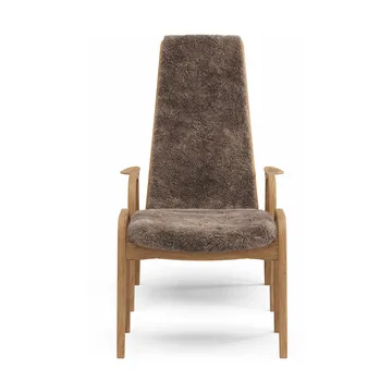 Lamino armchair and footstool - Sheepskin Sahara-oiled oak - Swedese