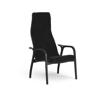 Lamino armchair - Sheepskin black-black stained beech - Swedese