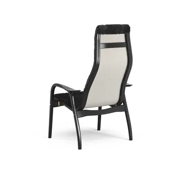 Lamino armchair - Sheepskin black-black stained beech - Swedese