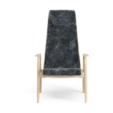 Lamino armchair - Sheepskin Charcoal-lacquered beech - Swedese