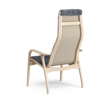 Lamino armchair - Sheepskin Charcoal-lacquered beech - Swedese