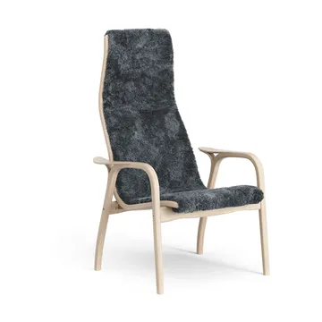 Lamino armchair - Sheepskin Charcoal-white pigmented oak - Swedese