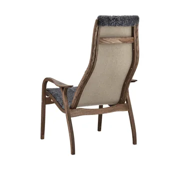 Lamino armchair - Sheepskin Charcoall-Rubio Monocoat Chocolate - Swedese