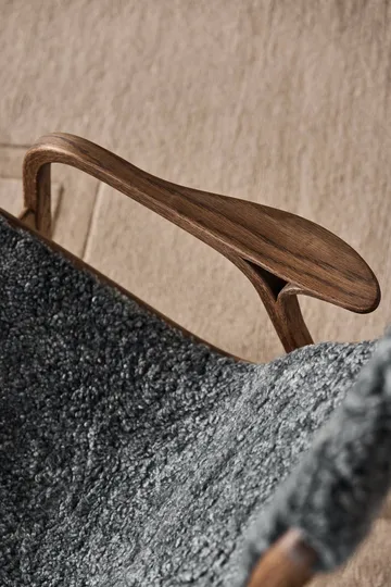Lamino armchair - Sheepskin Charcoall-Rubio Monocoat Chocolate - Swedese