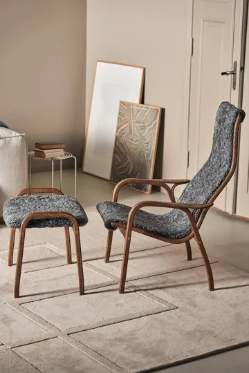 Lamino armchair - Sheepskin Charcoall-Rubio Monocoat Chocolate - Swedese
