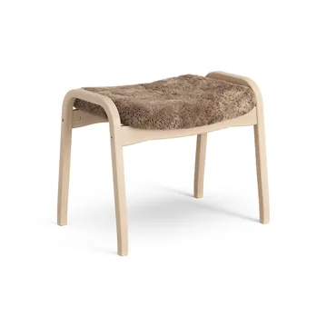 Lamino foot stool laquered beech/sheep skin - Sahara (nougat brown) - Swedese
