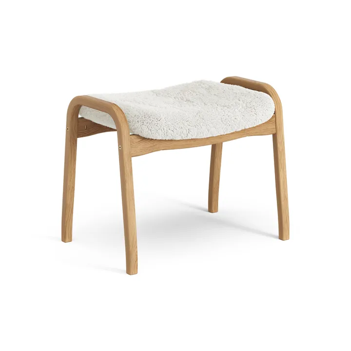 Lamino foot stool oiled oak/sheep skin - Off white (white) - Swedese