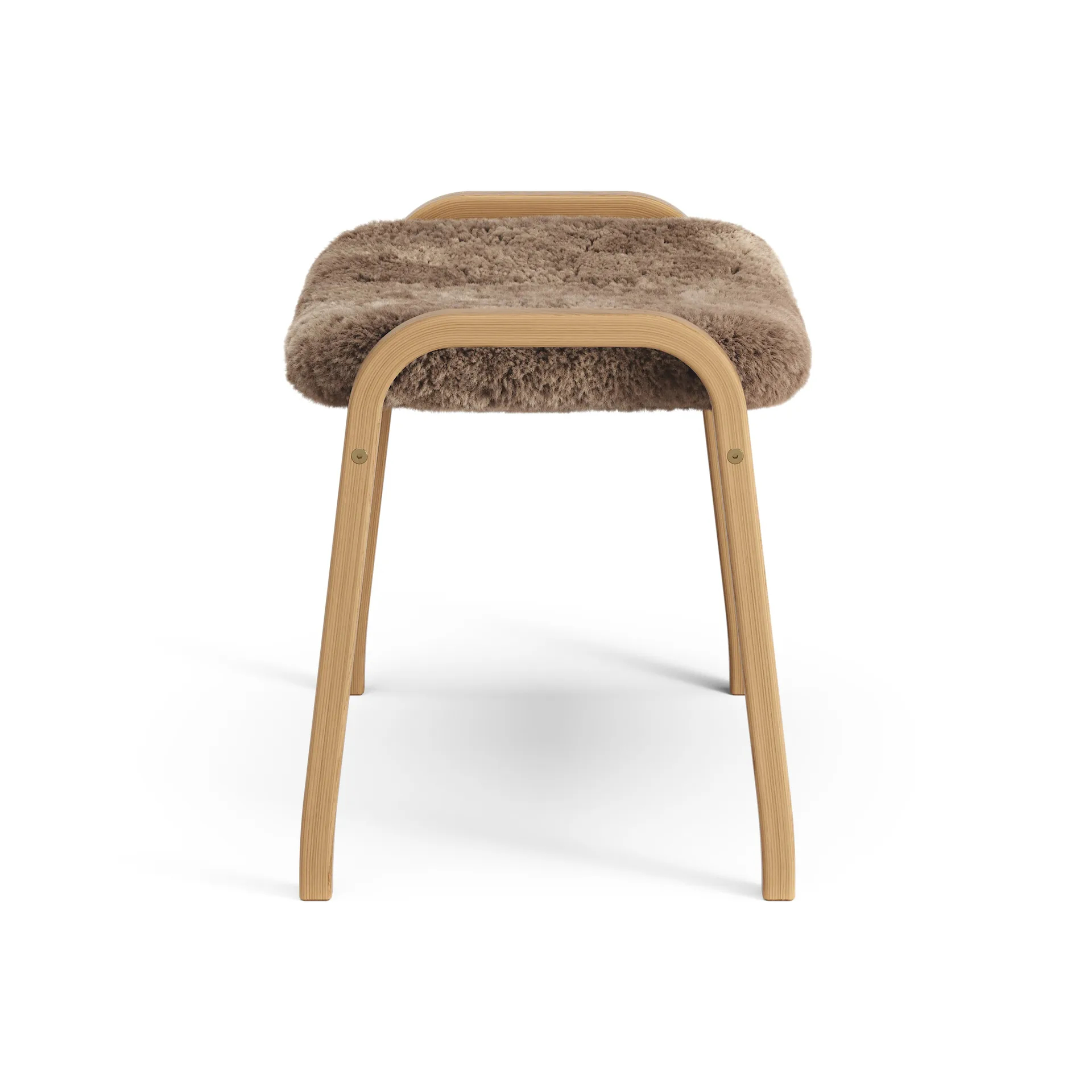 Lamino foot stool oiled oak/sheep skin, Sahara (nougat brown) Swedese