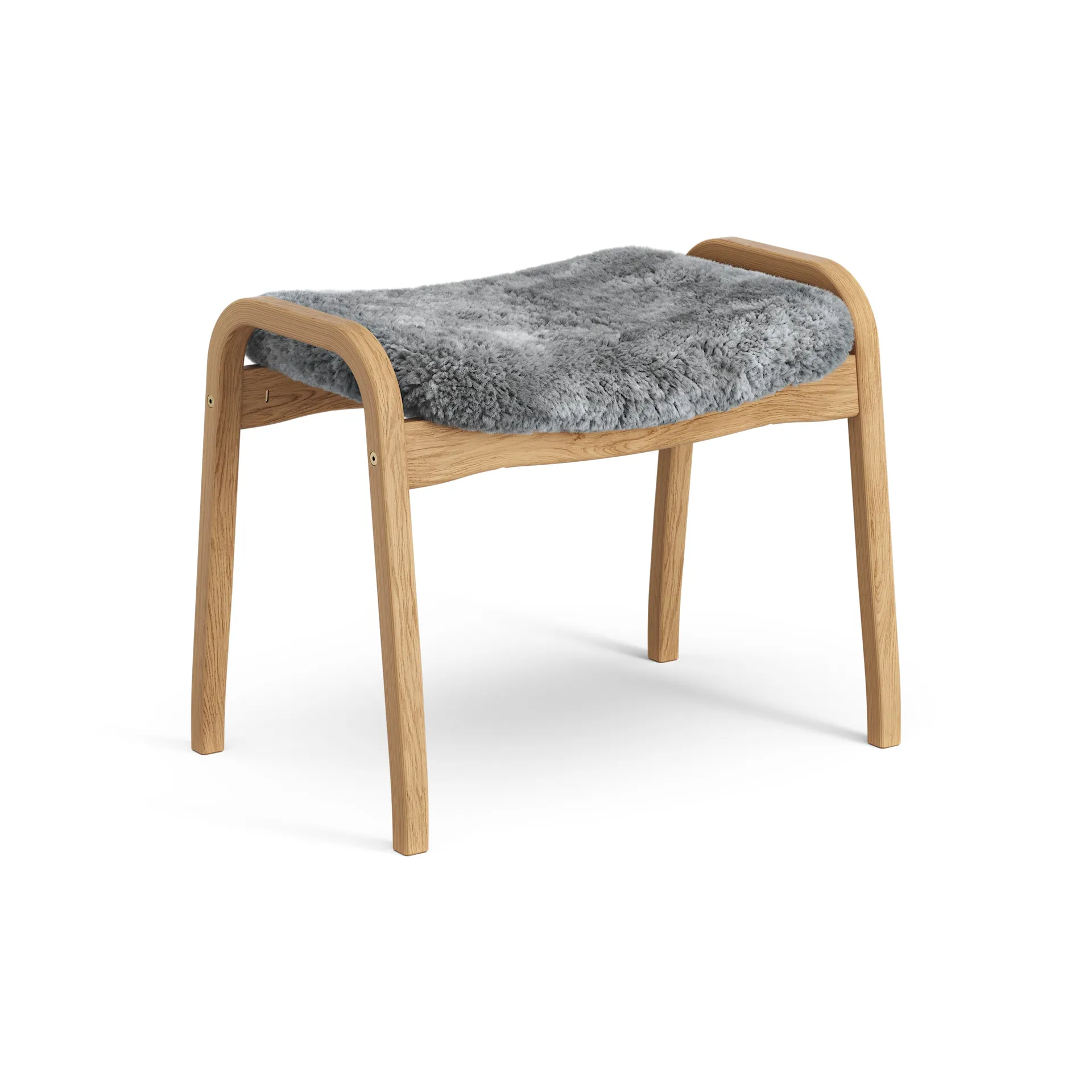 Lamino foot stool oiled oak/sheep skin, Scandinavian Grey (grey) Swedese