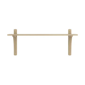 Levi shelf 1 shelf level - Clear lacquered oak-aluminium, 90 cm - Swedese