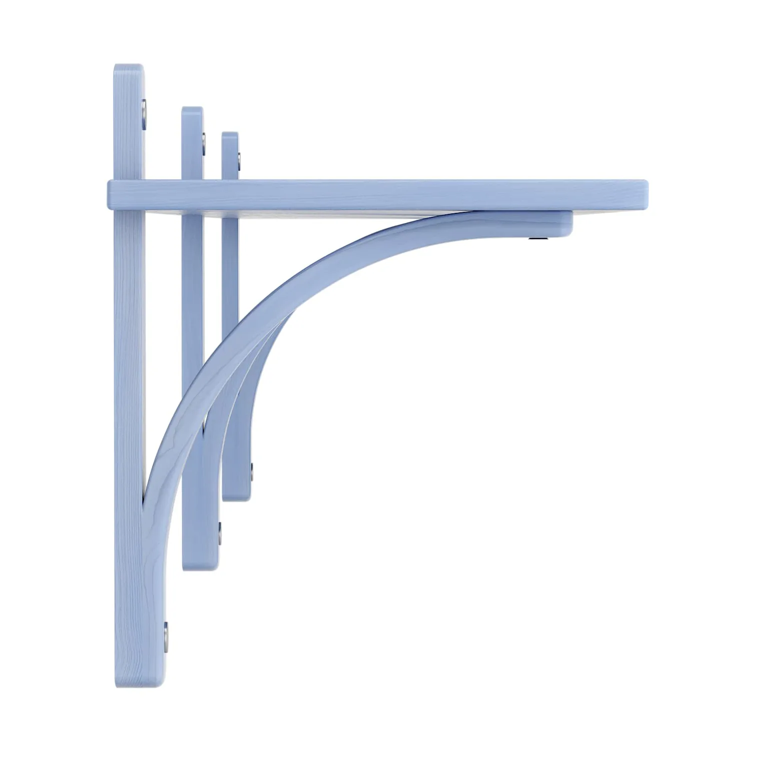 Levi shelf 1 shelf level, ILKE Blue-aluminium, 180 cm Swedese
