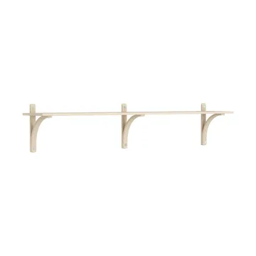 Levi shelf 1 shelf level - Natural lacquered ash-aluminium, 180 cm - Swedese