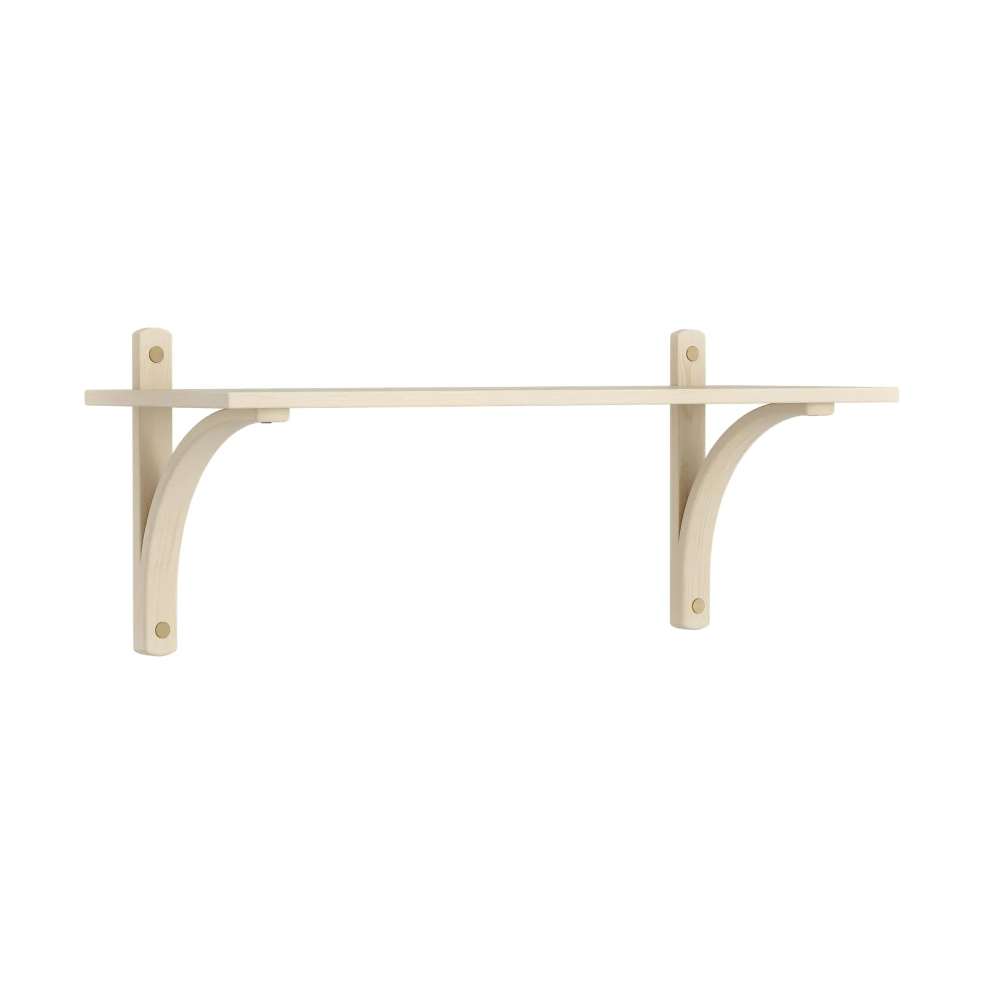 Levi shelf 1 shelf level, Natural lacquered ash-aluminium, 90 cm Swedese