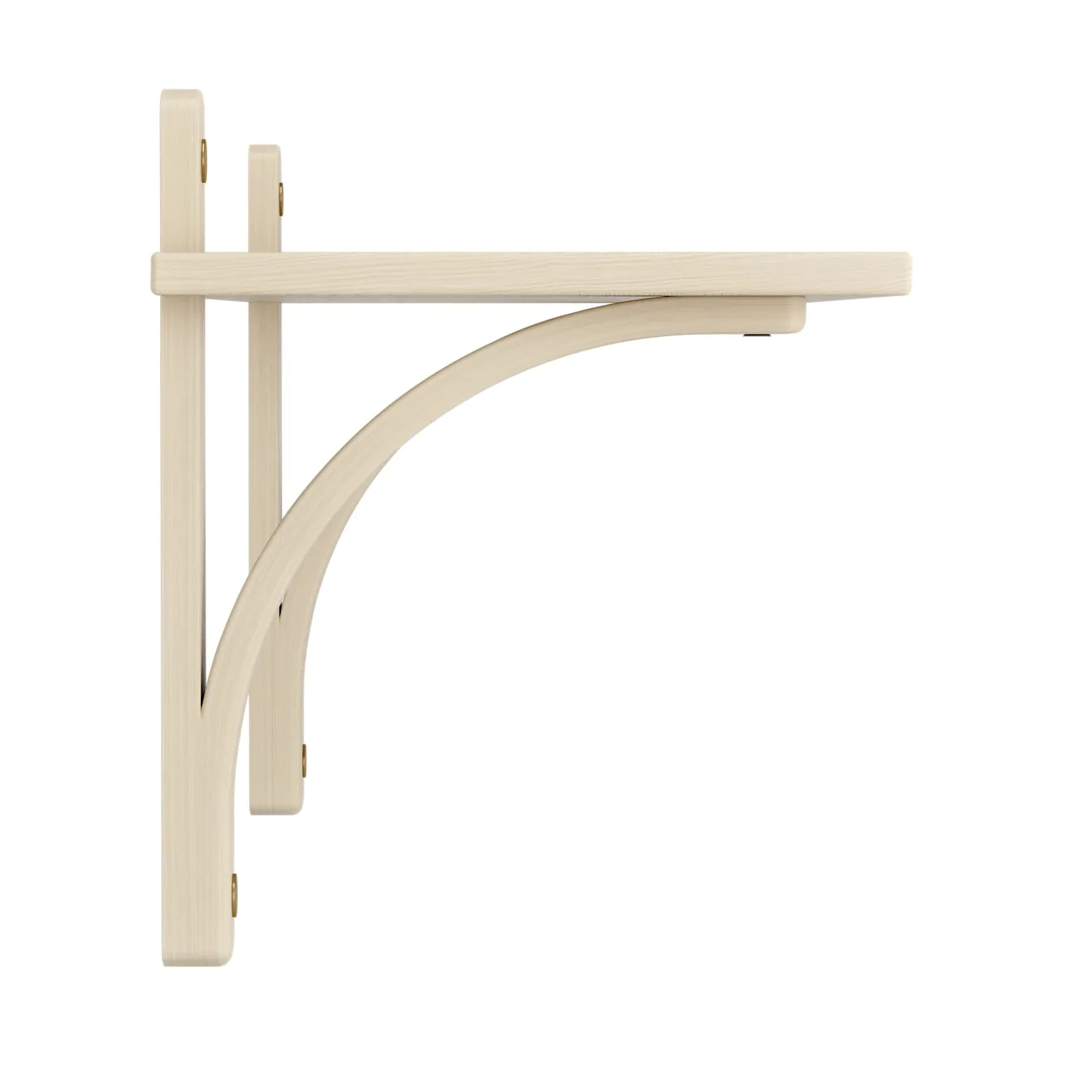 Levi shelf 1 shelf level, Natural lacquered ash-brass, 90 cm Swedese