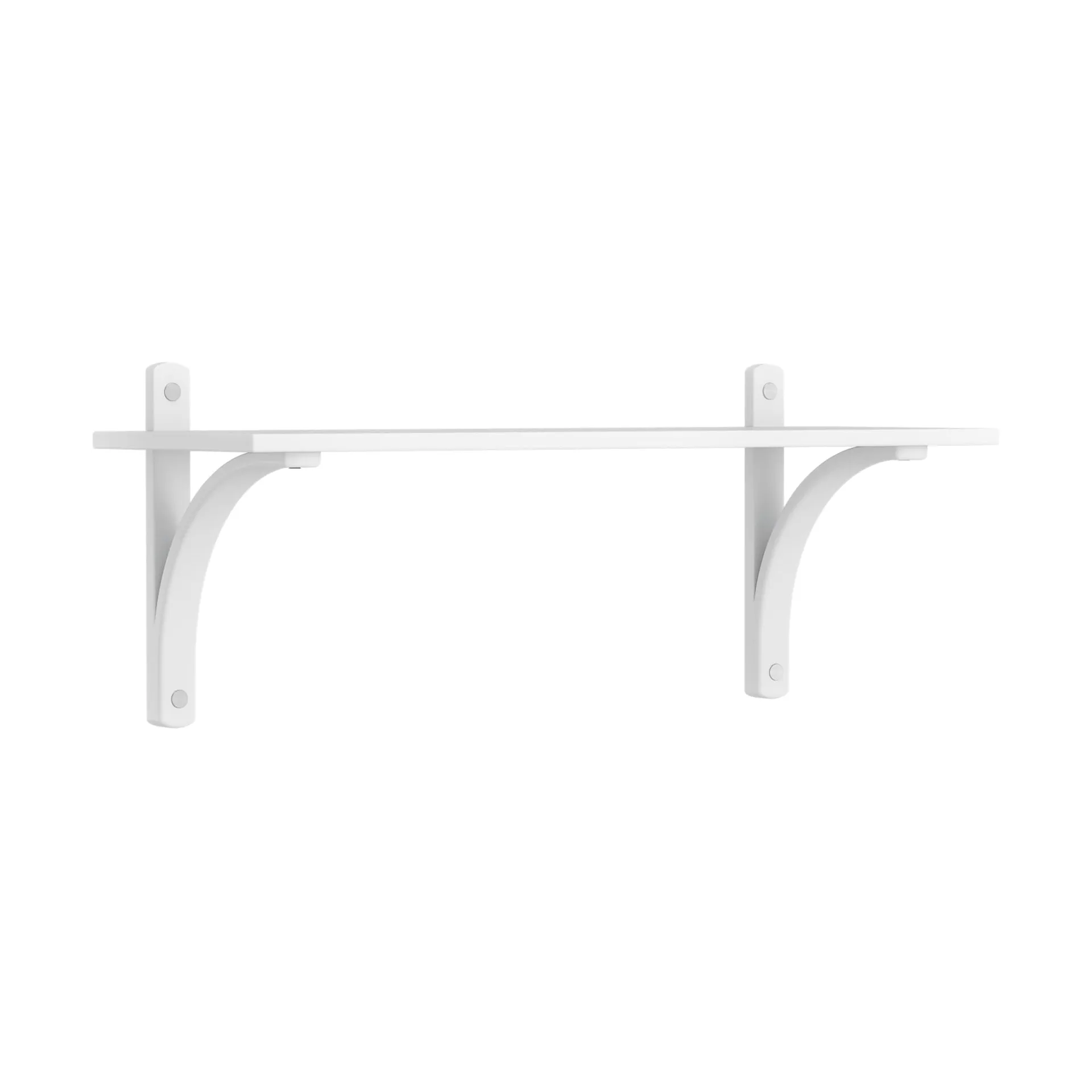 Levi shelf 1 shelf level, White lacquered ash-aluminium, 90 cm Swedese