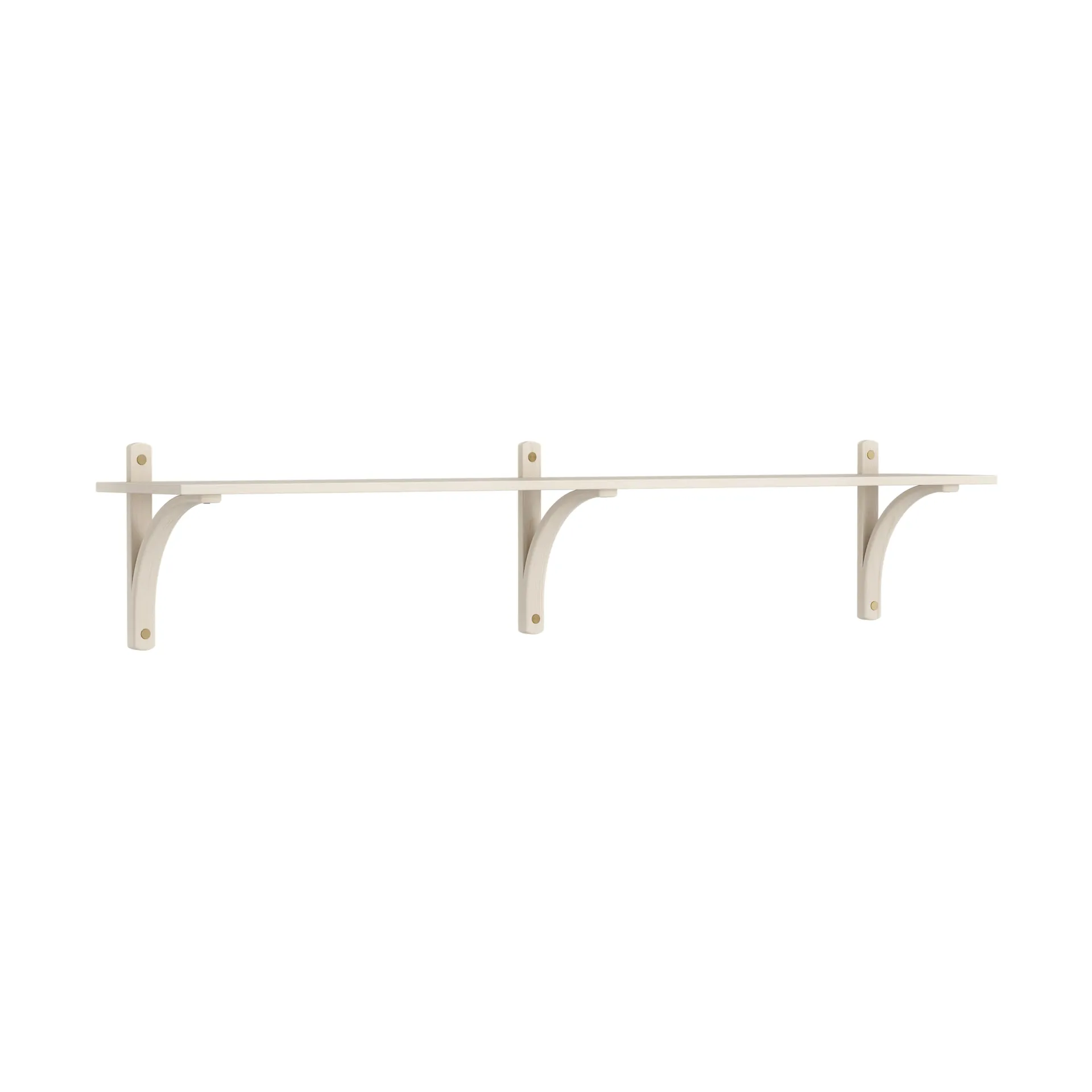 Levi shelf 1 shelf level, White pigmented ash-brass, 180 cm Swedese