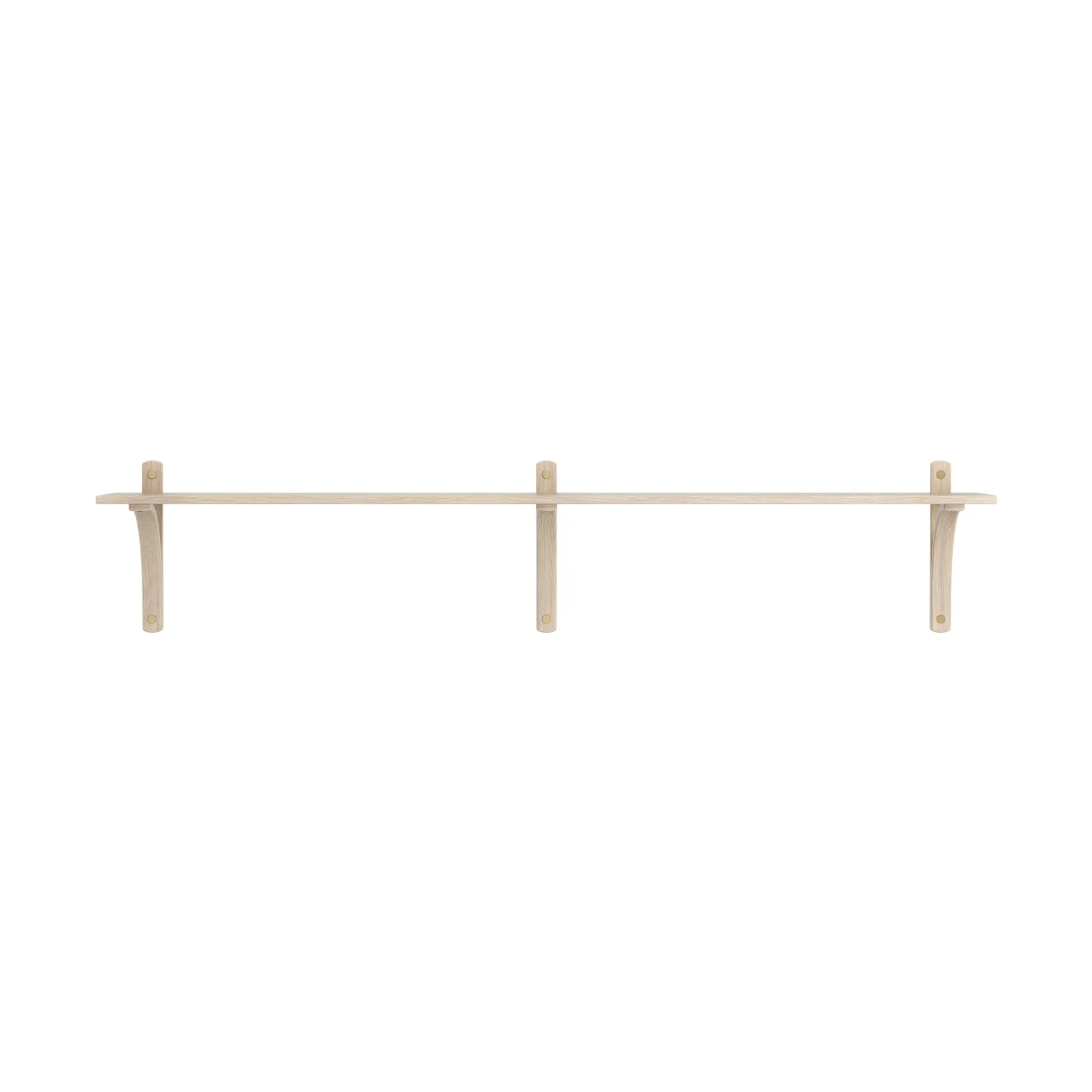 Levi shelf 1 shelf level, White-pigmented oak-brass, 180 cm Swedese
