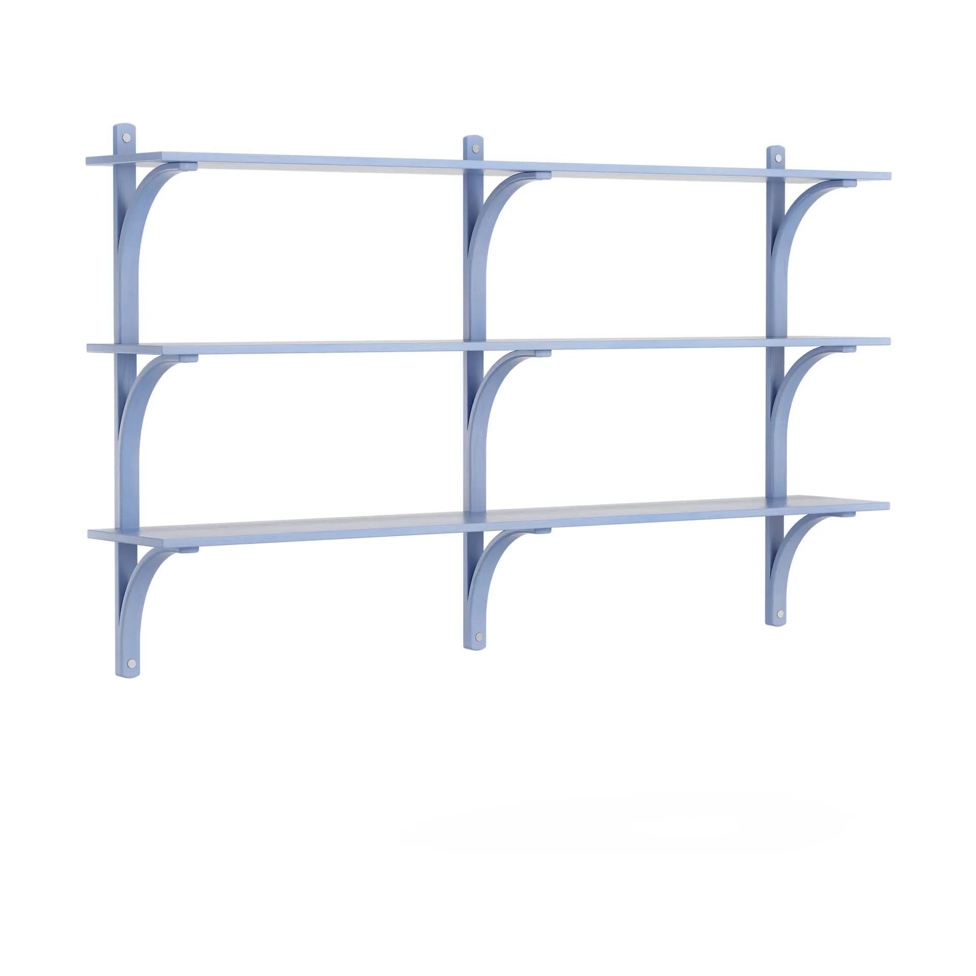 Levi shelf 3 shelves, ILKE Blue-aluminium, 180 cm Swedese