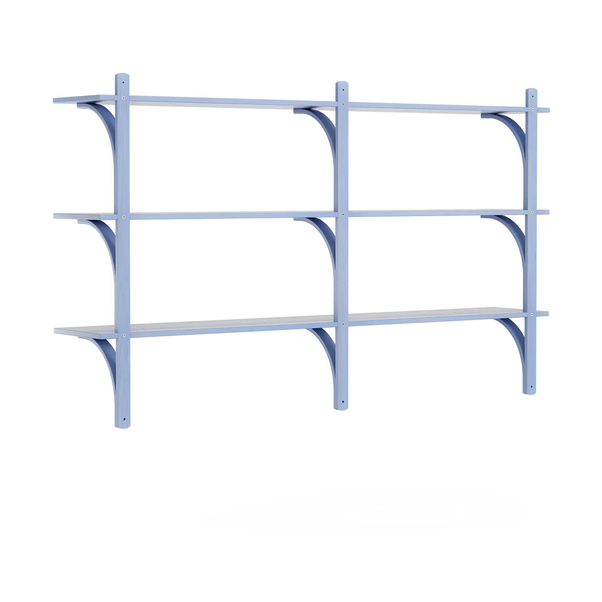 Levi shelf 3 shelves, ILKE Blue-brass, 180 cm Swedese