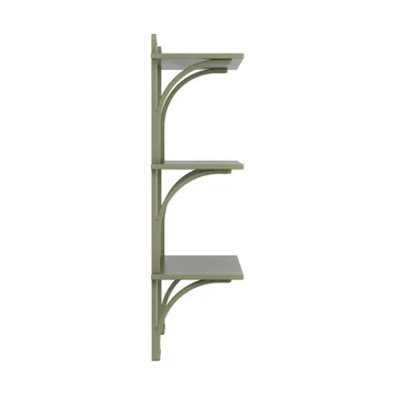 Levi shelf 3 shelves - Moss green-aluminium, 90 cm - Swedese